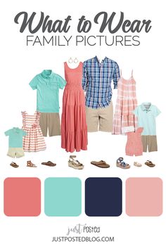 what to wear family pictures in different colors