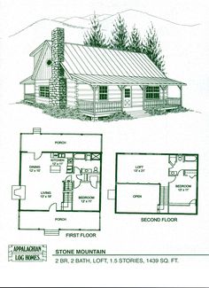 two story log cabin floor plans with loft