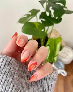 18 Orange Nail Designs to Freshen Up Your Look Beautiful Dawn Designs October Nail Ideas, Red Orange Nails, Bright Orange Nails, Nail Korean, Orange Ombre Nails, Spongebob Quotes, Orange Nail Art, Black Nail Design, Hollywood Nails