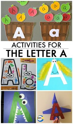 the letter a activities and crafts for kids to do with their teacher's letters