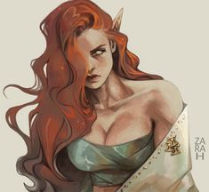 Red Hair Elf, Elf Characters, Female Elf, Elf Art, Dnd Art, Modern Fantasy, Love Drawings, Dnd Characters