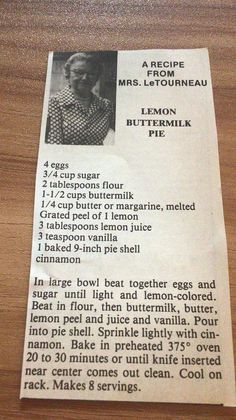 a recipe for lemonade is shown on a wooden counter top with information about the ingredients