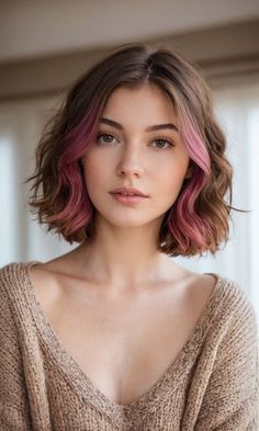 Short Wavy Haircuts With Curtain Bangs, Beach Waves Bob Hair, Beach Wave Bob Hairstyles, Short Length Wavy Hair, Short Wave Hairstyles For Women, Beach Bob Hairstyles, Wavy Chin Length Bob, Short Wavy Hairstyles With Bangs, Cute Short Wavy Hairstyles