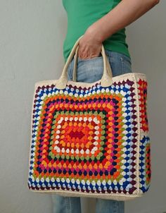 Crochet Duffle Bag, Knit Bag, Crochet Tote Bag, Weekend Bag, Crochet Tote, Vintage Bag, Crochet Bags, Knitted Bags, Large Bags