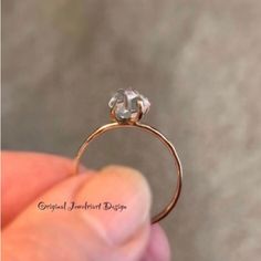 Ethically Crafted Herkimer Diamond Ring. Available In Solid 14k Gold Or Sterling Silver Made In Usa Herkimer Diamond Engagement Ring, Herkimer Diamond Ring Engagement, Jewelry Trending, Herkimer Diamond Jewelry, Trending 2024, Herkimer Diamond Ring, Engagement Rings Marquise, Hammered Band, Silver Ring Set