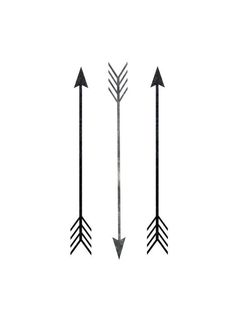 three arrows pointing in different directions on a white background