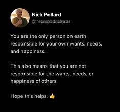 nick pollard on twitter about his response to the earth