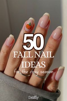 Looking for fall nail inspiration? We've got 50 chic, fall nail design ideas to try that are on trend for the season! So many styles from minimal fall nails to warm autumn tones. It's time for your fall manicure! Nail Designs For Fall, Fall Nail Trends