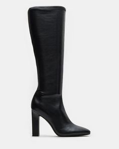 ARIA Black Knee-High Boot | Women's Boots – Steve Madden Tall Black Heeled Boots, Highheel Boots, Knee High Heel Boots, Boots Steve Madden, Black Heeled Boots, Steve Madden Store, High Heel Boots Knee, Black Knee High Boots, Pink Men