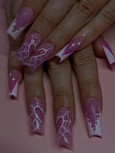 Purple Acrylic Nails, Unique Acrylic Nails, White Nail, Nagel Inspo, Pink Acrylic Nails, Nail Arts, Art Tutorial, Valentines Nails, Nail Accessories