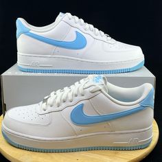 Nike Air Force 1 '07 White University Blue Fq4296-100 Shoes Size 13 >Brand New Never Worn And In Amazing Condition, (Has Box But Missing Lid) No Rips/Tears/Stains Anywhere On The Shoes. If You Have Any Questions Please Message Me And I’ll Get Back To You As Quickly As Possible. >If You Like This Pair Of Shoes You May Like Some Of My Other Pairs As Well, I Have Over 500 Pairs To Choose From I Give Discounts On All Bundles Air Force 1 Blue And White, Light Blue Nike Air Force 1 Low-top For Streetwear, Nike Air Force 1 Light Blue For Streetwear, Light Blue Nike Air Force 1 Low-top For Sports, Nike Air Force 1 Blue With Air Max Cushioning, Blue Air Force 1, Air Force 1 Shoes, Blue Air, Air Force Blue