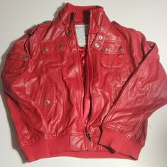 The Label Is A Little Bit Faded, But The Jacket Has Never Been Worn And Is In Mint Condition. Tech Jacket, Red Vintage, Bomber Jackets, Dream Wardrobe, Design Inspo, The Label, Mint Condition, Bomber Jacket, Jackets & Coats