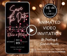 an animated video is shown for save the date