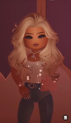 an animated image of a woman with blonde hair