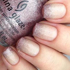 we ❤ this! moncheribridals.com #weddingnails #bridalnails #glitternails Glitter Gradient Nails, Ombre Nail Art Designs, Wedding Nail, Nail Art Ombre, Nails Simple, Gradient Nails