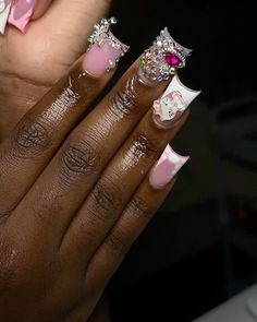 Retro Nails, Girl Nails, Dope Nail Designs