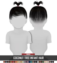 an image of two children's hair styles with different colors and sizes on them