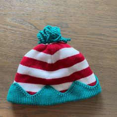 Adorable Holiday Hat With Fleece Lining. Never Worn Cute Red Beanie Hat, Playful Red Beanie Hat, Playful Red Winter Hat, Cute Red Winter Hat, Playful Red Hat For Playtime, Playful Red Hats For Playtime, Fun Winter Hats For Playtime, Holiday Hats, Kids Accessories