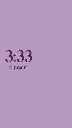 a purple background with the number three 533 support written in black and white on it