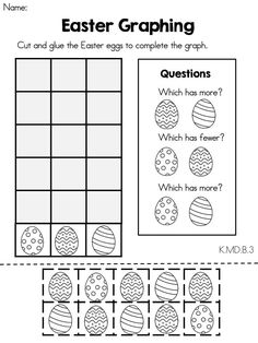 an easter graphing worksheet for kids