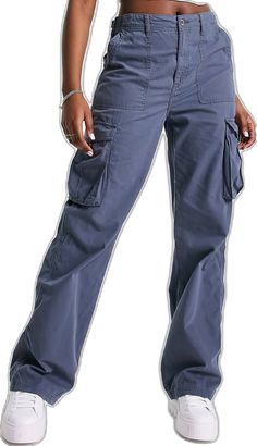 Casual Blue Pants With Flap Pockets, Blue Utility Pants With Flap Pockets, Blue Straight-leg Pants With Flap Pockets, Blue Relaxed Fit Cargo Pants, Blue Straight Leg Pants With Flap Pockets, Blue Full-length Cargo Pants For Fall, Blue Cargo Bottoms For Fall, Fall Blue Bottoms With Cargo Pockets, Blue Straight Leg Cargo Pants For Fall