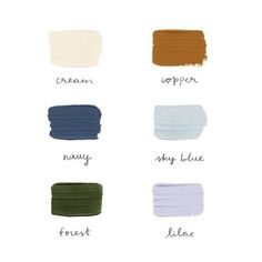 the different shades of paint that are used to create this color scheme for your home