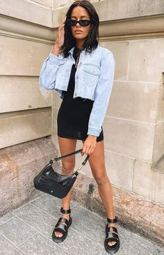 Cute denim jacket outfit ideas, including casual denim jacket outfit women, cute spring outfits for women, casual spring outfits and denim jacket outfit aesthetic. If you’re looking for cute aesthetic outfits, casual outfits summer, cute summer outfits with denim jacket baddie or outfits with denim jacket street styles, you should have a look at these! #denimjacket #denimjacketoutfit #outfitswithdenimjacket #springoutfits #summeroutfits #aestheticoutfits #cuteoutfits #casualoutfits Summer Denim Jacket Outfit, Styling Denim Jacket Women, Summer Jean Jacket Outfits, Light Wash Denim Jacket Outfit, Crop Jean Jacket Outfit, Crop Denim Jacket Outfit, Light Denim Jacket Outfit, Cropped Jean Jacket Outfit, Denim Jacket Outfit Summer