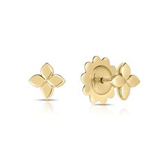 18K Yellow Gold Love In Verona SM Flower Stud Earrings. Shop the Roberto Coin Collection at Schwanke-Kasten Jewelers online and at our Milwaukee, WI location (417. E Silver Spring Dr, Milwaukee, WI 53217). SKU 7773658AYER0 Small Stud Earrings, Coin Collection, Roberto Coin, Flower Stud Earrings, Diamond Education, Flower Stud, Small Earrings Studs, Milwaukee Wi, Silver Spring