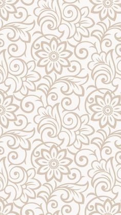 a beige and white floral pattern with swirls