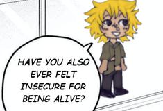 a comic strip with an image of a blonde haired boy standing in front of a window