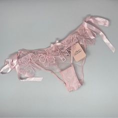 New With Tags. This Listing Is For A Brief Only. Size M/L. Cute Bras, Cute Lingerie, Pink Girly Things, Corset Lingerie, Pink Tie, Pretty Lingerie, Agent Provocateur, Bra And Panty Sets, Dream Clothes