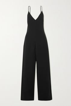 There were a total of 38 top-to-toe black looks on Valentino's Spring '23 runway and this jumpsuit was one of them. Made from silk that feels so fluid to wear, it has a plunging neckline and floor-sweeping hems. Keep a lipstick in one of the hidden pockets for discreet touch-ups throughout the evening. Black Silk Jumpsuit, 23 Runway, Blazer Dress Outfits, Open Back Jumpsuit, Valentino Silk, Spring 23, Where To Buy Clothes, Silk Jumpsuit, Long Gown Dress