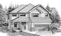 this is an artist's rendering of these house plans