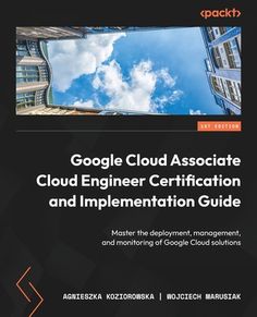 the cover of google cloud associatee's book, which features an image of buildings and