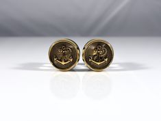 Gold Anchor Fancy Vintage Button plugs - 1/2 in, 9/16 in, and 5/8 in. . #GoldPlugs #PromPlugs #EarPlugsAndGauges #AnchorPlugs #PlugEarrings #SummerPlugs #WeddingPlugs #NauticalPlugs #BridalPlugs #SteelPlugsTunnels Wedding Plugs, Dangle Gauges, Gold Plugs, Dangle Plugs, Ear Gauges Plugs, Rhinestone Rose, Rose Gold Sparkle, Plug Earrings, Classy Vintage