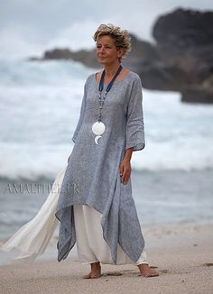 HOME & GARDEN: 70 inspirations tendance lin Gauze Tunic, Boho Mode, Stil Boho, Advanced Style, Casual Wedding Dress, Boho Stil, Hippie Chic, Mode Inspiration