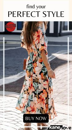 Sweet Elegant Floral Flounce V Neck Irregular Dress Dresses Irregular Dress, Elegant Floral, Elevate Your Style, Your Style, Your Perfect, V Neck, Free Shipping, Floral, Dresses