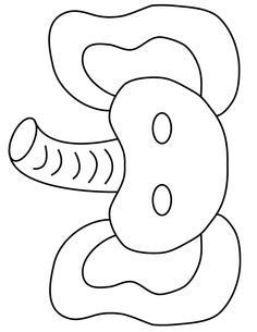 the letter s is made up of two circles and one circle has an animal's head