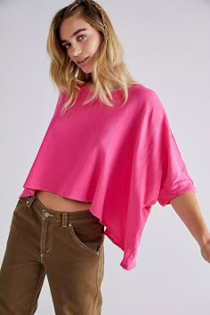 We The Free CC Tee | Free People We The Free Cc Tee, Flowy Shirts, Peach Nectar, Preppy Tops, Preppy Shirt, Draped Sleeves, Flowy Shirt, Free People Clothing, Cute Preppy Outfits