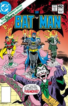 a batman comic cover with many different characters