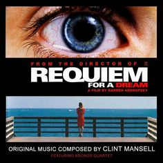 the movie poster for requiem for a dream, with an eye looking into the camera