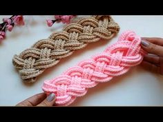 two different types of crocheted hair ties