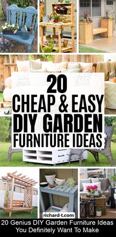 20 cheap and easy diy garden furniture ideas that are perfect for any outdoor space