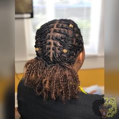 Women Loc Ponytail Styles, 2 Braid Loc Style, Low Ponytail Loc Styles, Beautiful Dreadlocks Styles, Short Retwist Loc Styles For Women, Dreadlock Retwist Styles, Different Loc Styles For Women, Locs Hairstyles Retwist, Women’s Loc Styles