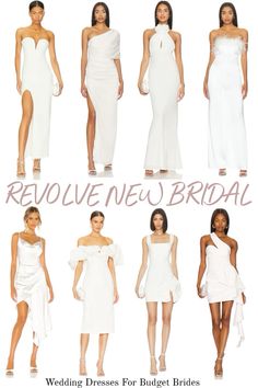 wedding dresses for brides from the front, back and sides in different styles to choose from