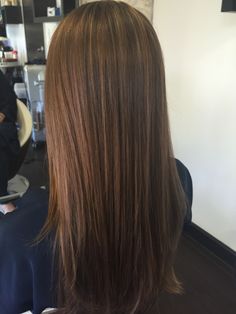 Straight Chestnut Brown Hair, Lowlights On Brown Hair, Brown Hair With Lowlights, Hair Color Chocolate, Beautiful Hair Color, Peinados Fáciles Para Cabello Corto, Brown Blonde Hair