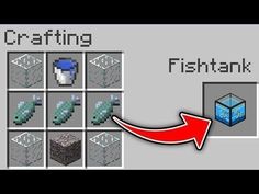 the fish tank in minecraft with an arrow pointing to it's left side