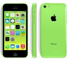 an apple iphone is shown in green