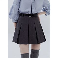 Advbridge Fashion Pleated Skirt with Belt for Women Streetwear Short Pleated Skirt Korean Fashion Clothing Summer Girl's Mini Solid Skirt Pleated Skirt With Belt, Short Pleated Skirt, Skirt Korean, Skirt Aesthetic, Pleated Skirt Short, Skirt With Belt, Clothes Korean Style, Solid Skirt, Streetwear Shorts