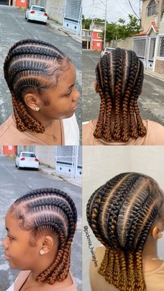 Barrel Braids On Women, Stiches Braids Hairstyles, Stitches All Back Hairstyle, Big Box Braids Hairstyles Short, Cornrow Short Hairstyles, Big Stitch Braids, Short Stitch Braids, Stiches Hairstyles, Braided Bantu Knots Hairstyles